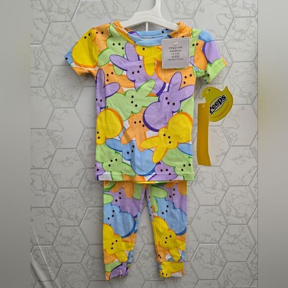 Nwt 100% cotton Unisex Boy or Girl Peeps Toddler Easter Pajama Set - Picture 1 of 5